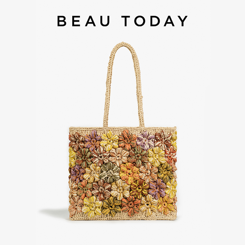 Women'S Raffia Bags - BEAUTODAY Bolsas Tote Femininas de Ráfia
