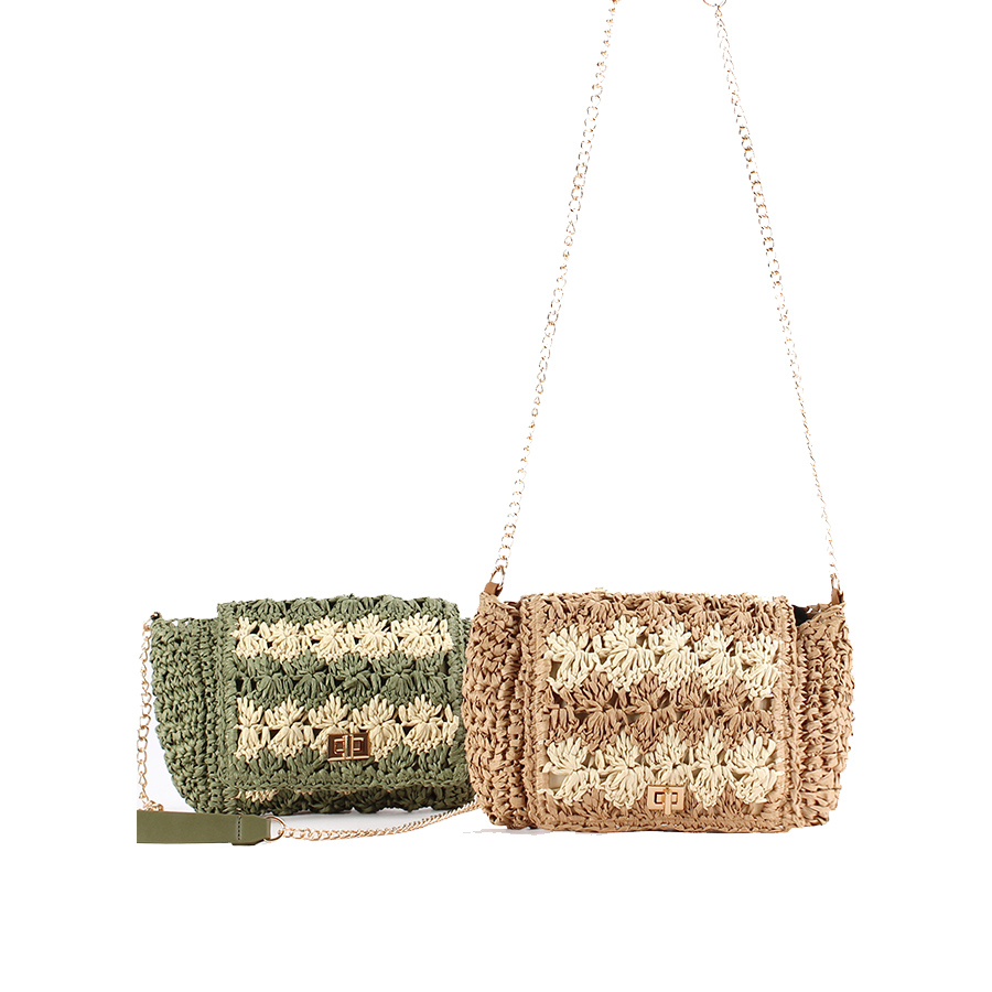Women'S Raffia Bags - Bolsas Transversais de Palha para Mulheres,