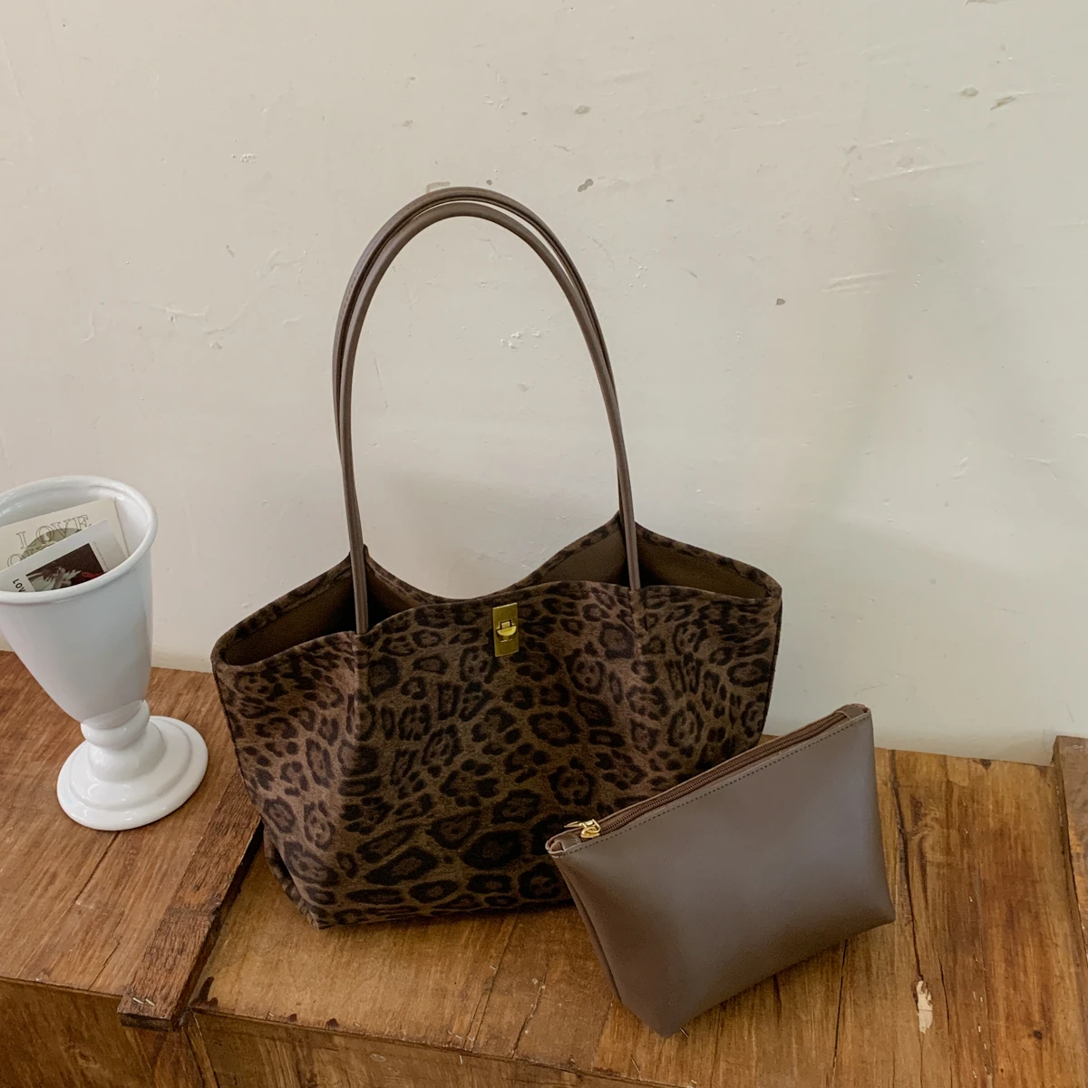 Women'S Bags Handbags - Bolsa tote de camurça com estampa