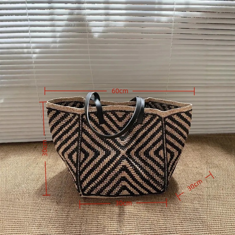 Bolsa Tote Grande de Palha Ráf - Women'S Raffia Bags avaliação e preço