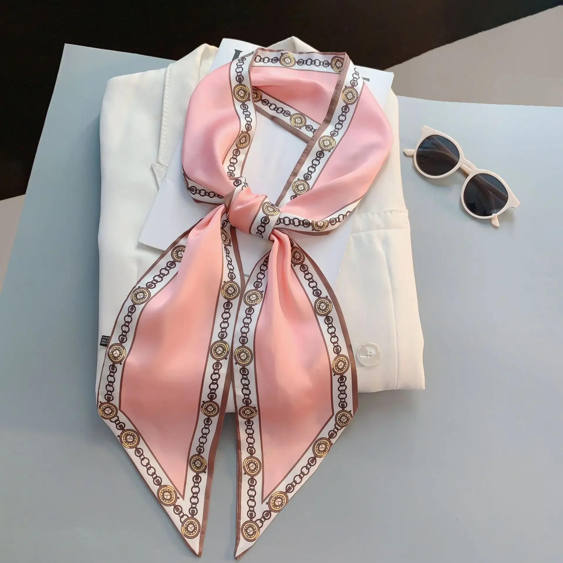 Lenço Estreito Estampado Xadre - Women Bags Branded avaliação e preço